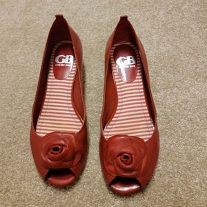 Gianni Bini, Red Open Toe pumps, Size 7M